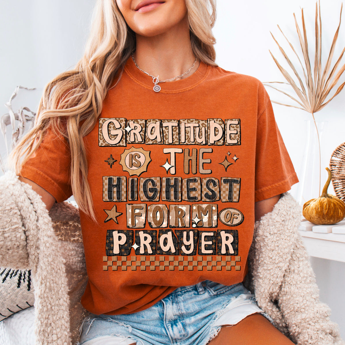 Gratitude Is The Highest Form Of Prayer 104652 DTF transfer