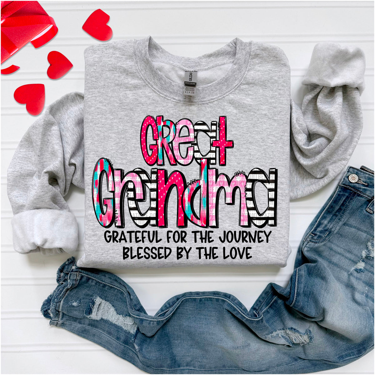 Great Grandma *Black/Without Hearts* (SDD) 72417 DTF Transfer