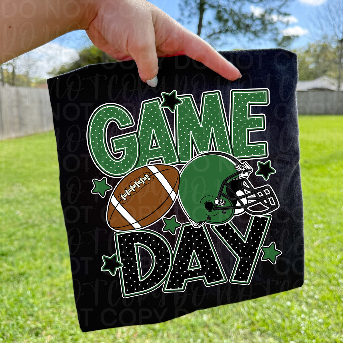 Game day green black (UAC) DTF Transfer