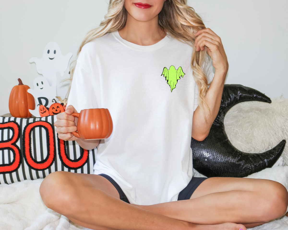 Green Ghost Pocket Print 114687 DTF transfer