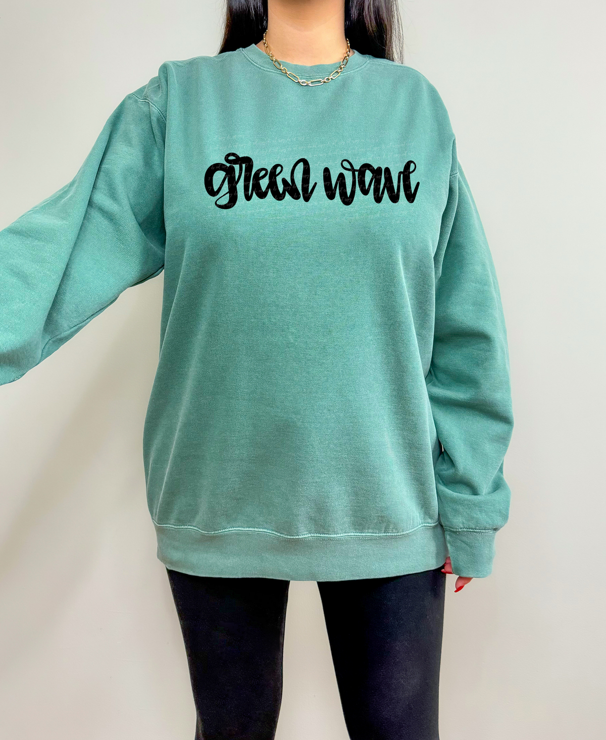 Green Wave Hand Lettered 54063 DTF transfer