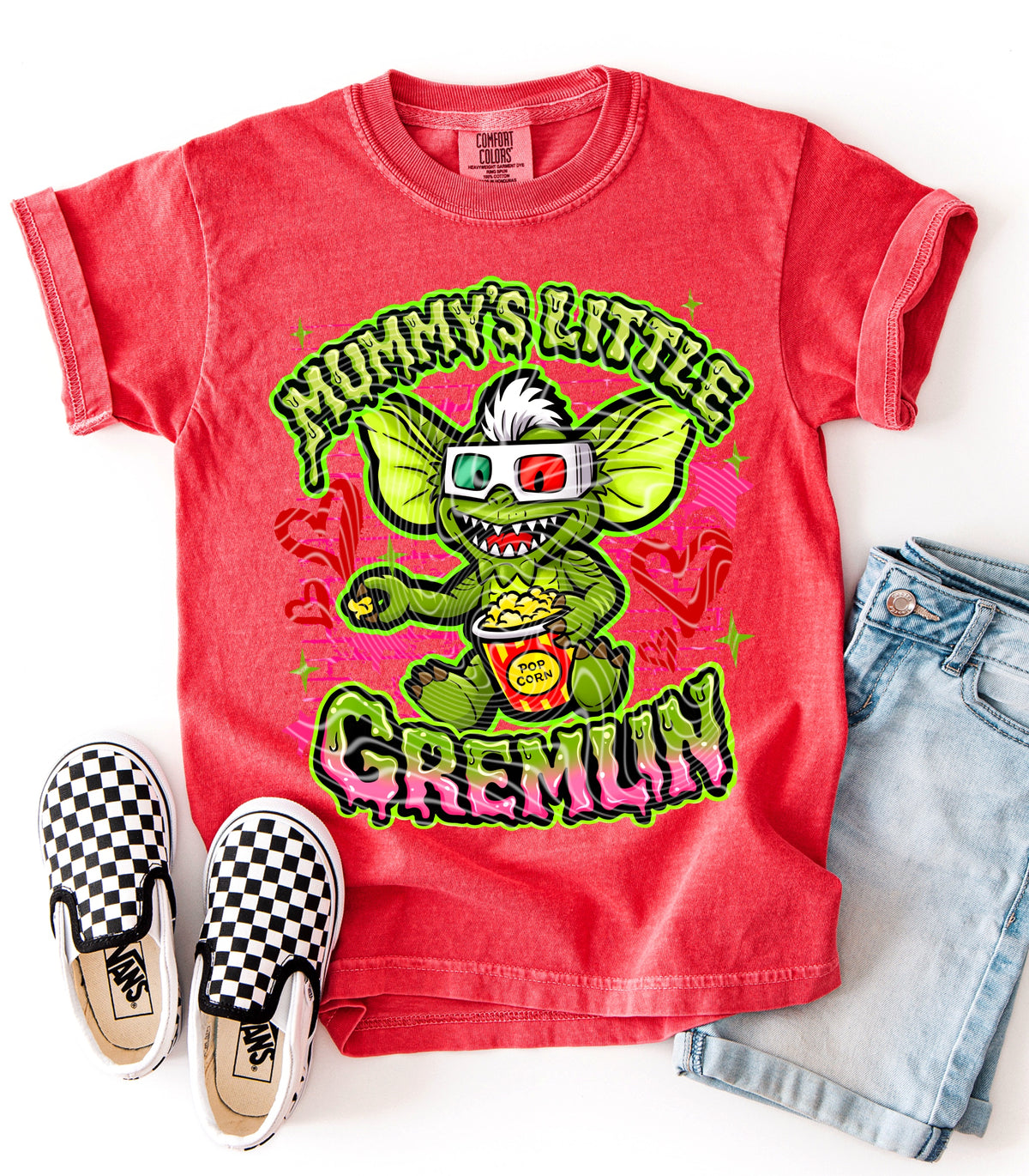 Mummy's little gremlin green guy (Gravitee) DTF Transfer