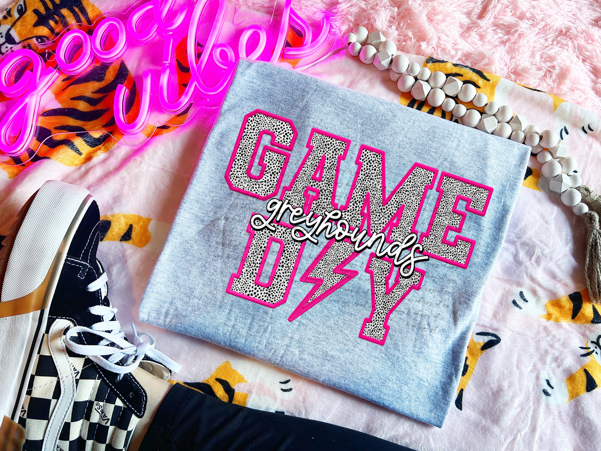 Greyhounds Faux Embroider Game Day 46693 DTF transfer
