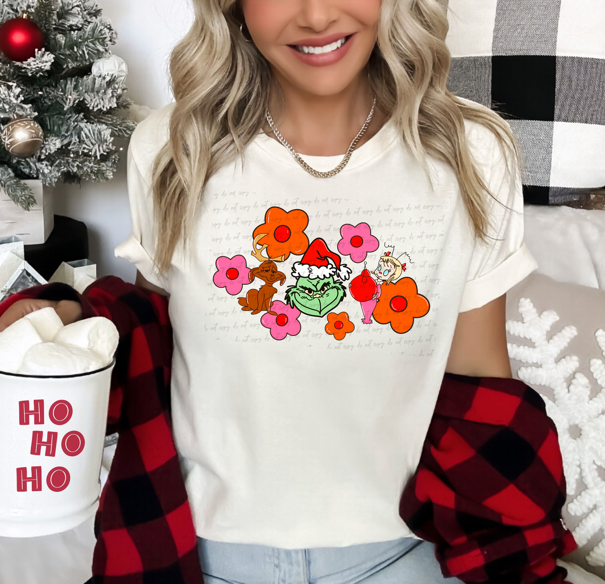 Grinch Floral 108715 DTF transfer