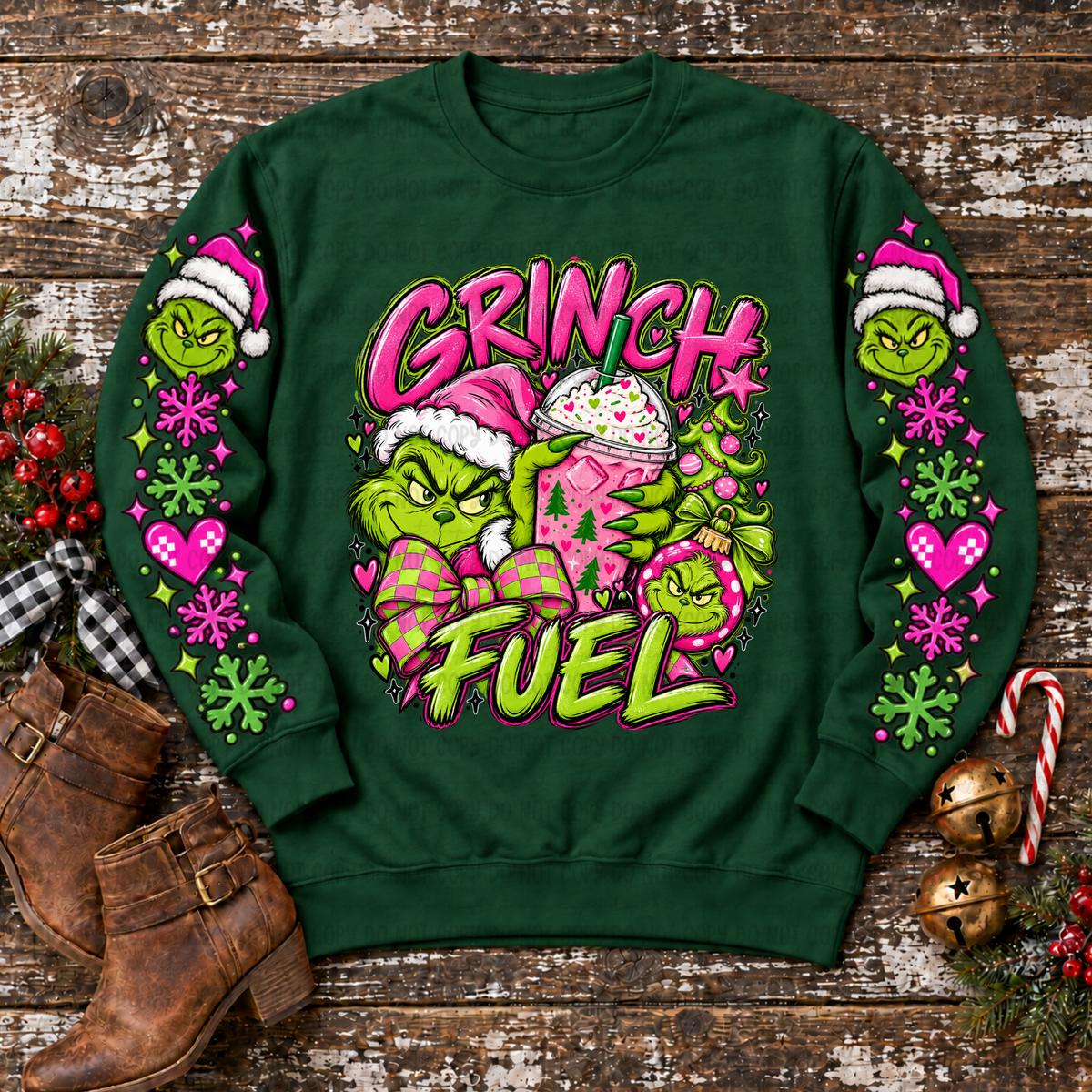 G fuel green and pink (FRONT ONLY) (Revel) DTF