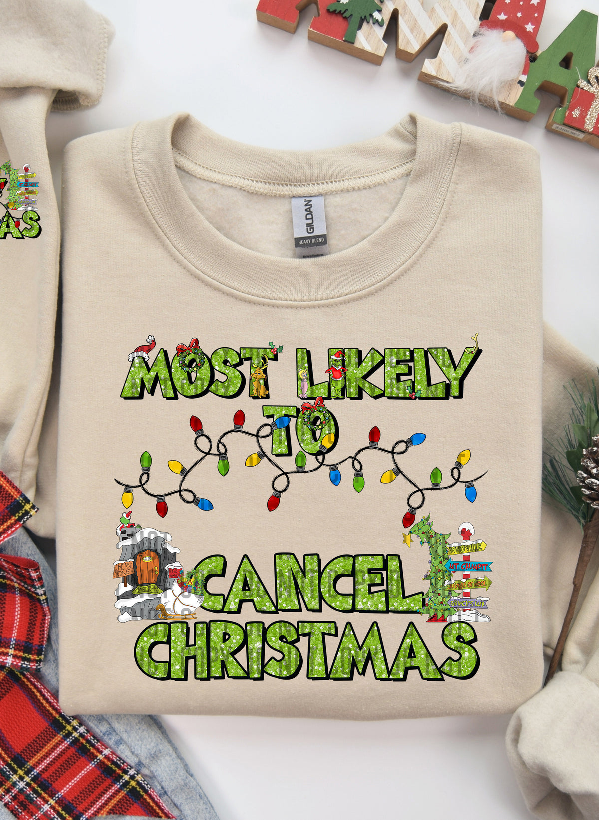 Most Likely To Cancel Christmas (Front Print) 69087 DTF transfer