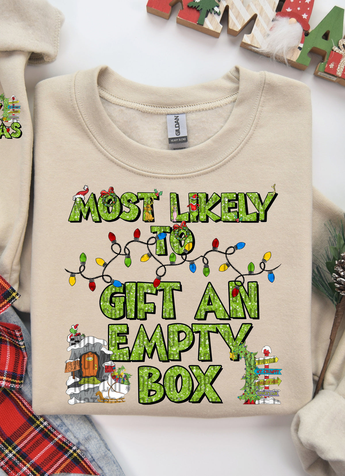 Most Likely To Gift An Empty Box (Front Print) 69099 DTF transfer