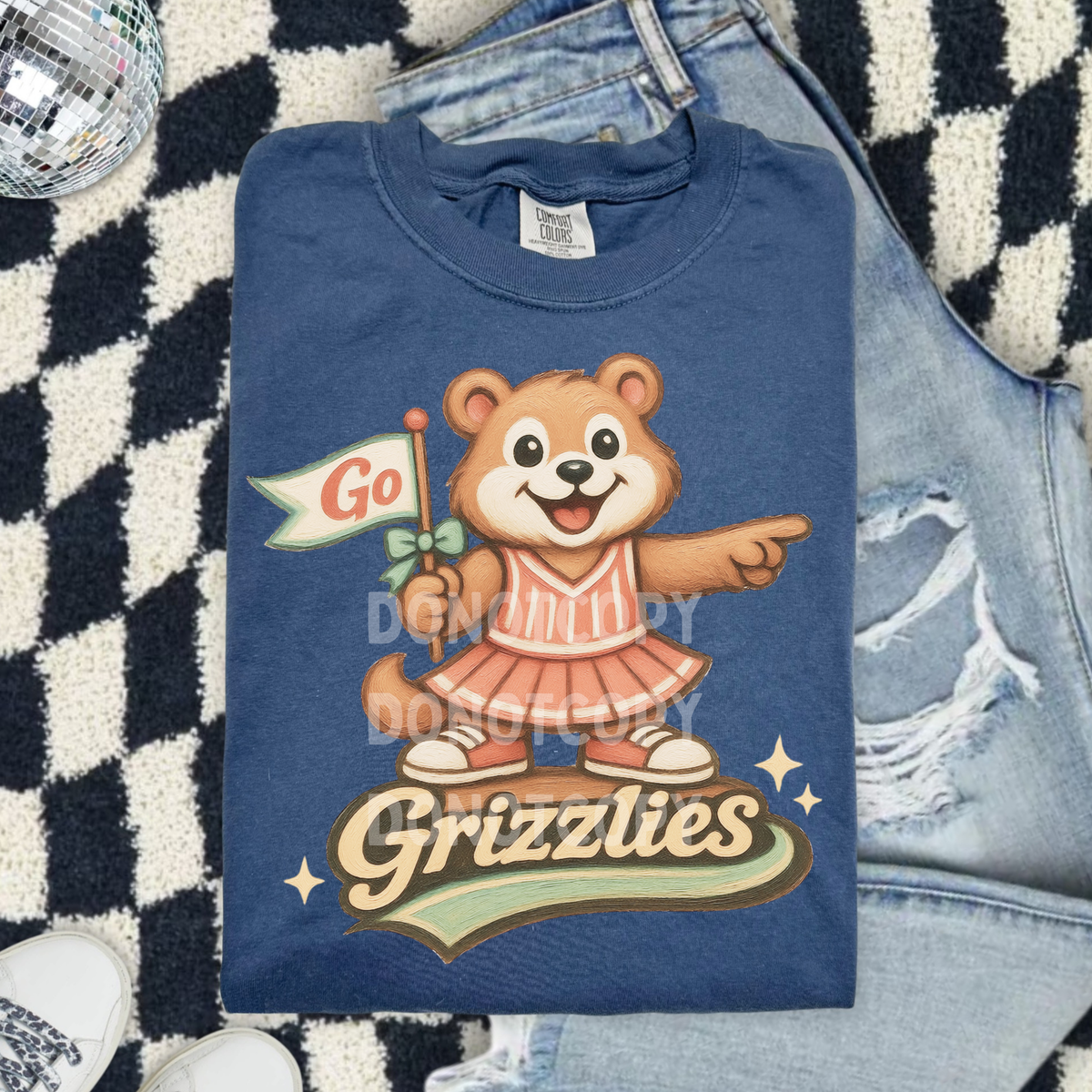Go grizzlies pink dress (CSG) DTF Transfer