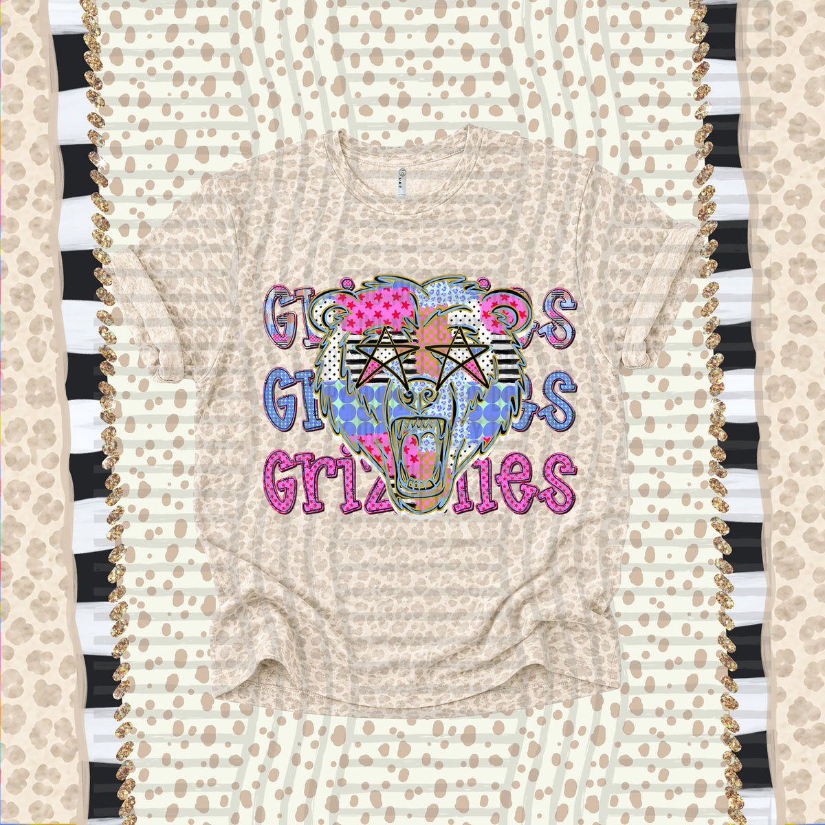 Grizzles-Dolly Doodle Print (Caplinger) DTF Transfer