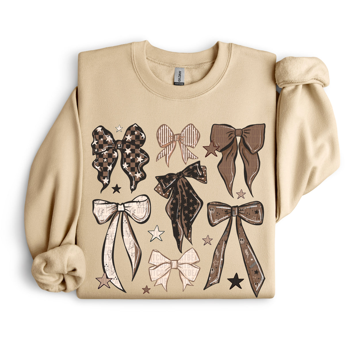 Neutral Colored Bow Collage 105199 DTF transfer