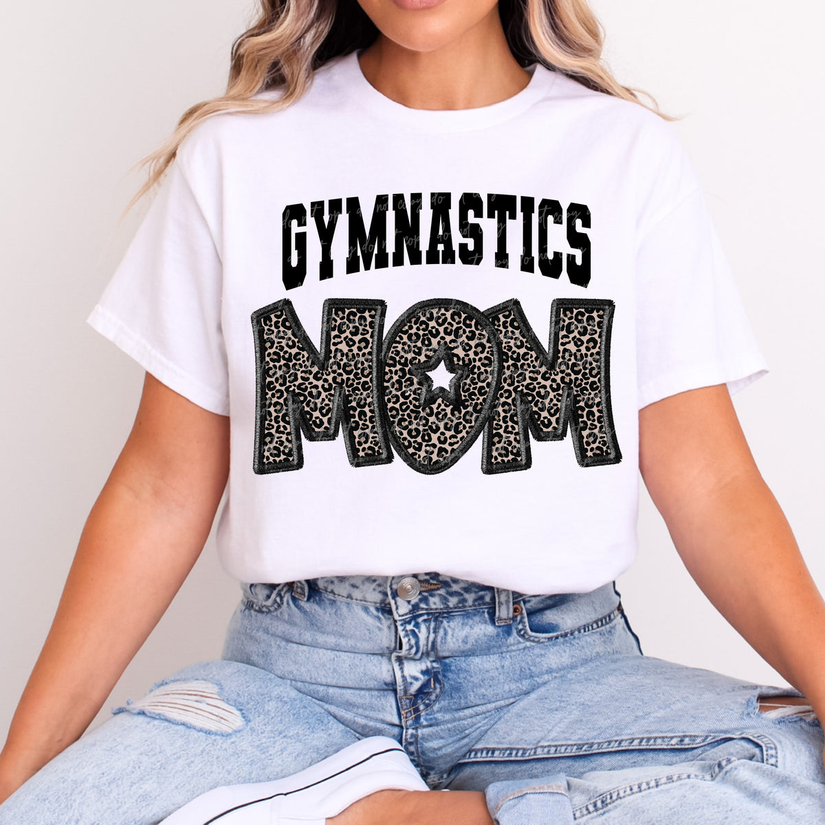Gymnastics Mom Leopard Print (VIRGO) DTF transfer