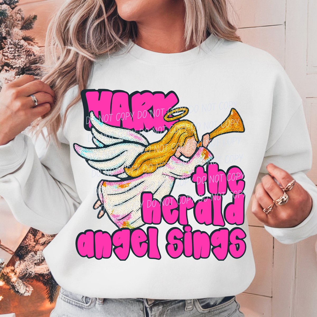 Hark the Herald-PINK (CITY)DTF Transfer
