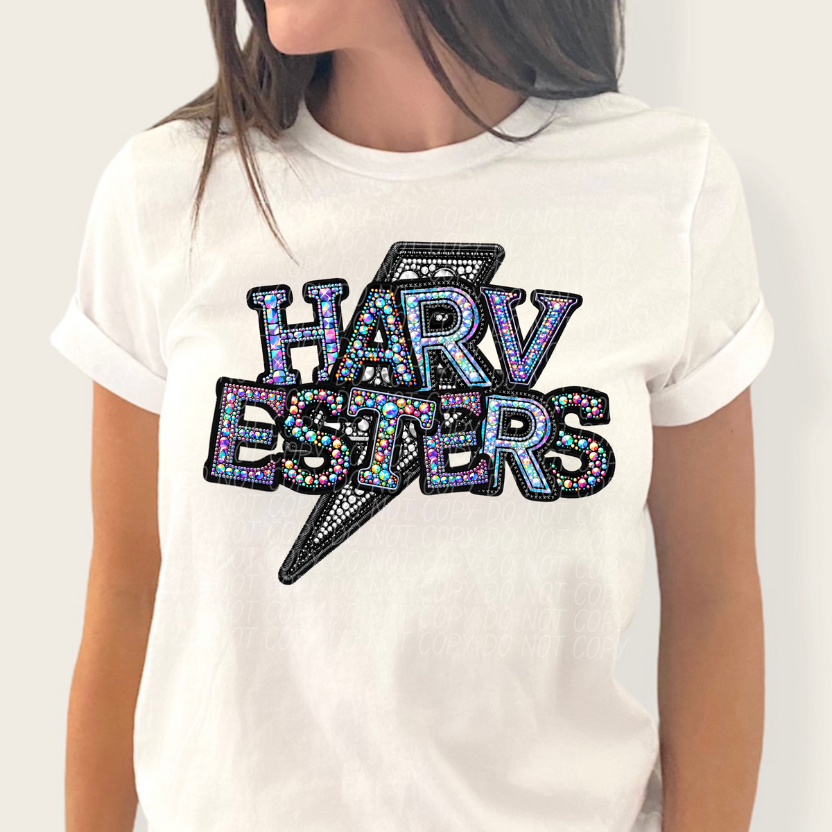 Harvesters lightning bolt rhinestones (city) 45244 DTF transfers