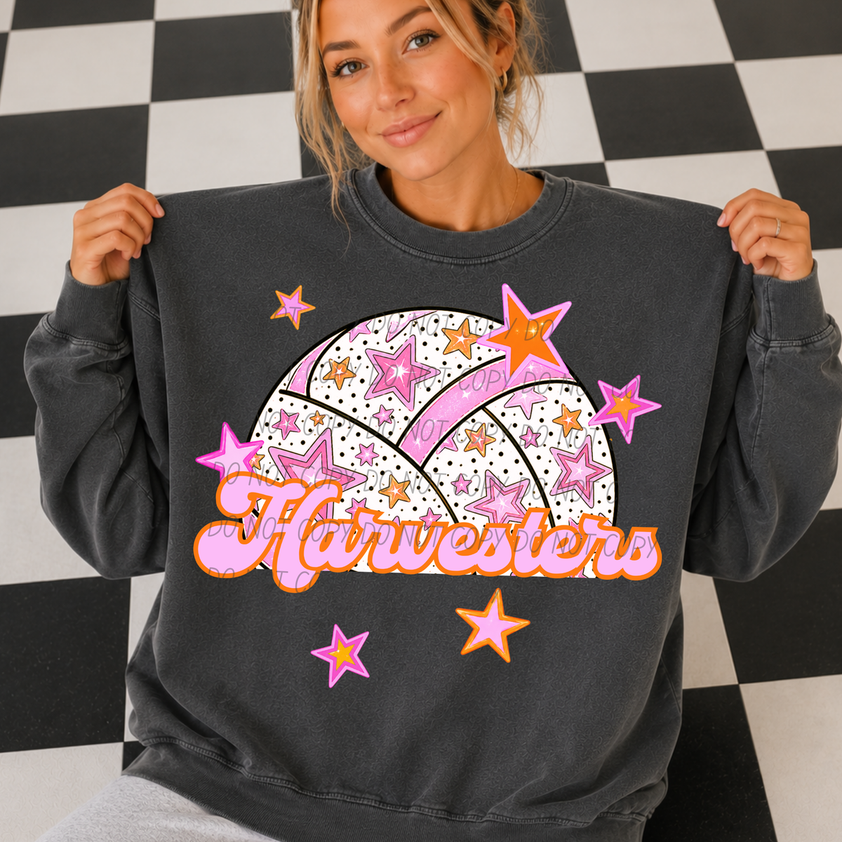 harvesters pink volleyball (city) DTF transfer