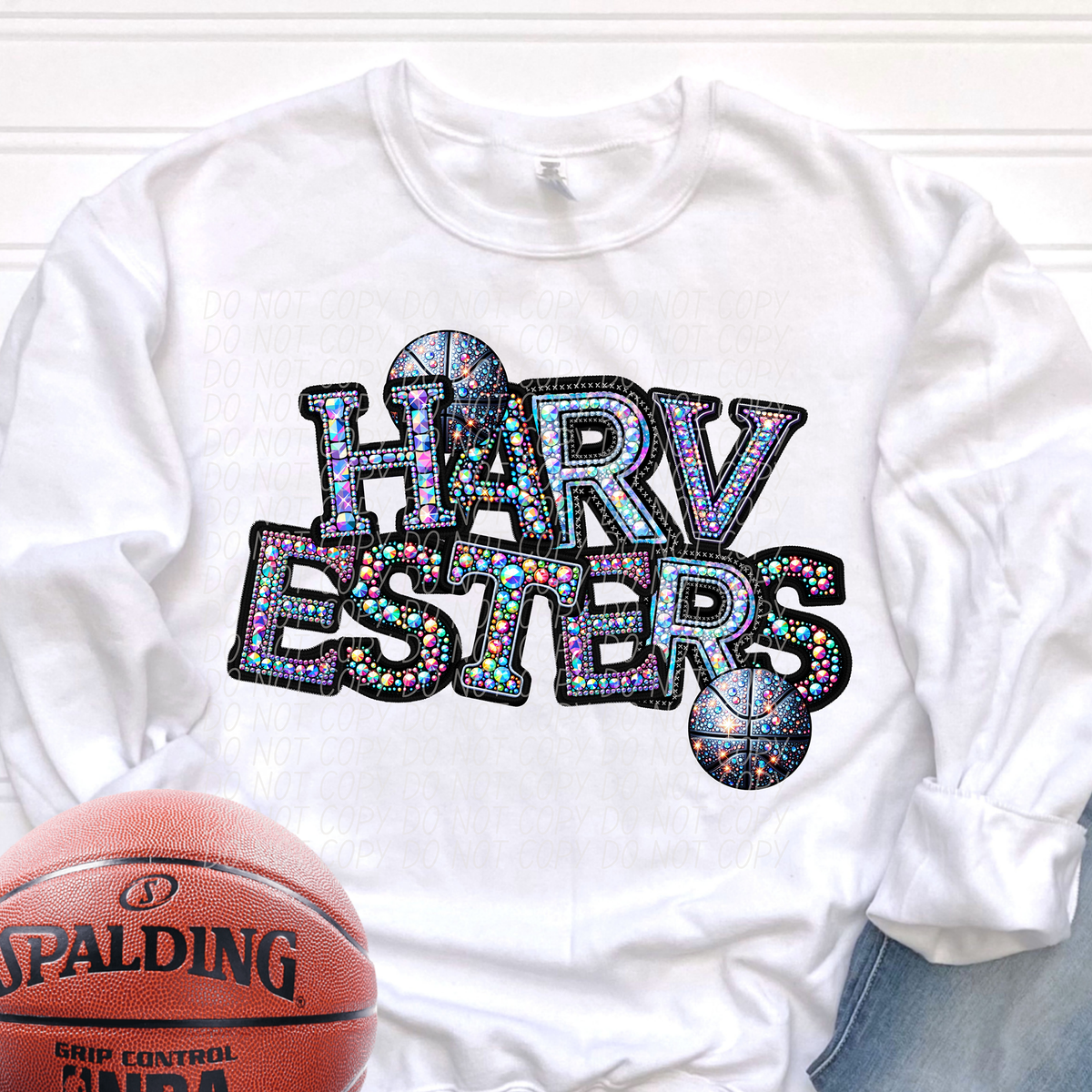 Harvesters Basketball Rhinestone (CITY) 66535 DTF transfer