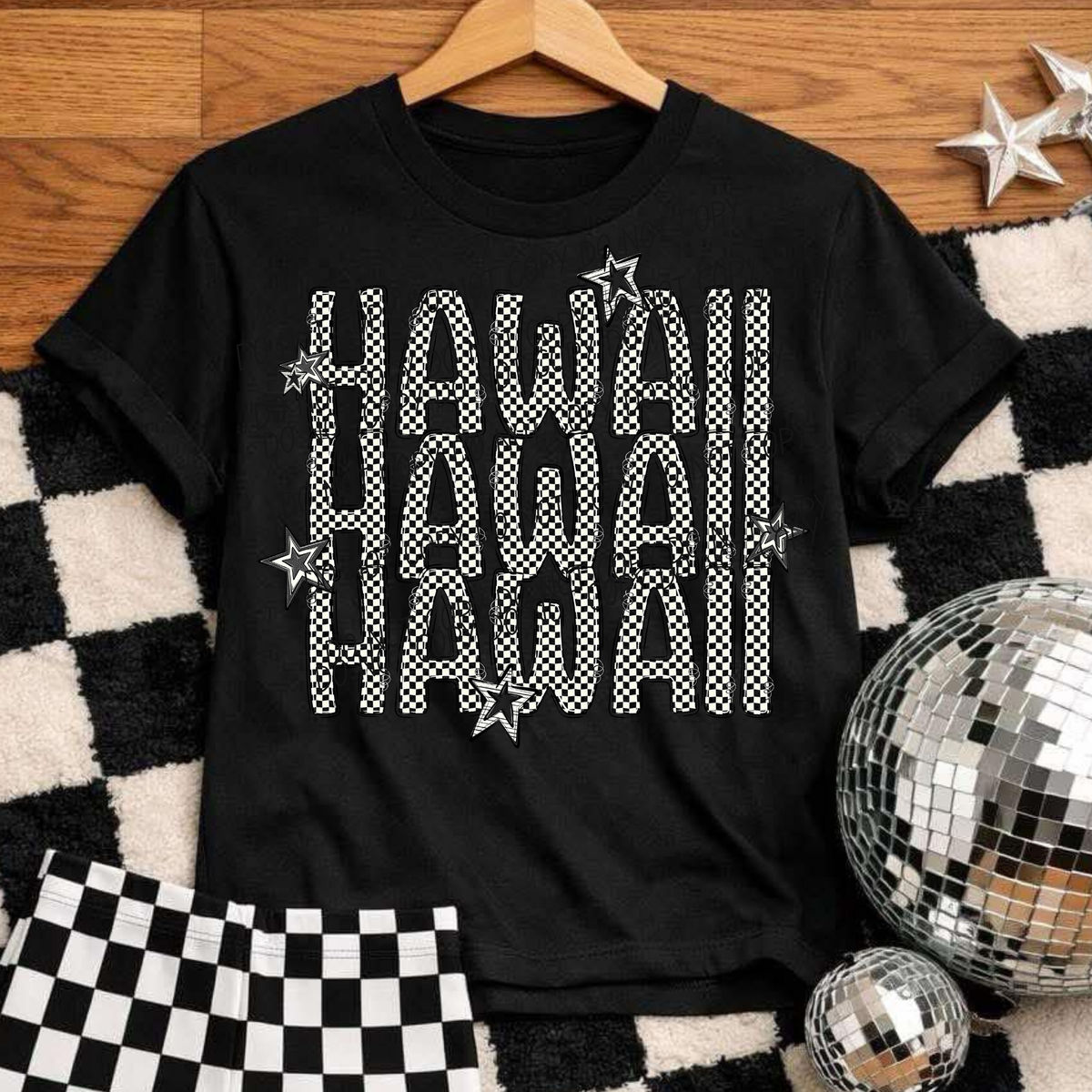 Hawaii checker star (City) DTF Transfer