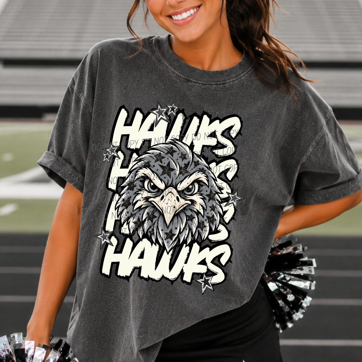 hawks varsity after dark (city) DTF Transfer