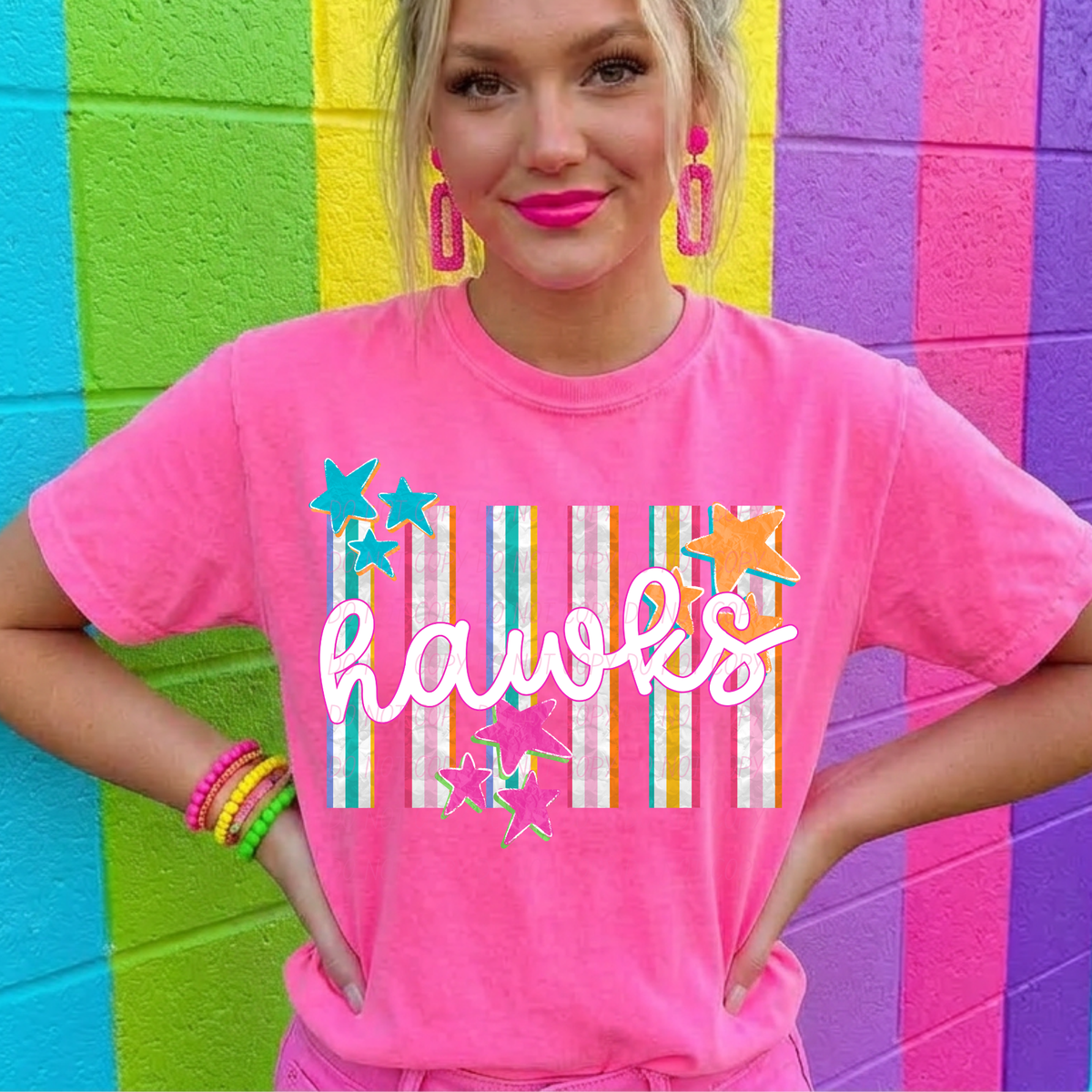 hawks spirit stripes (city) DTF Transfer