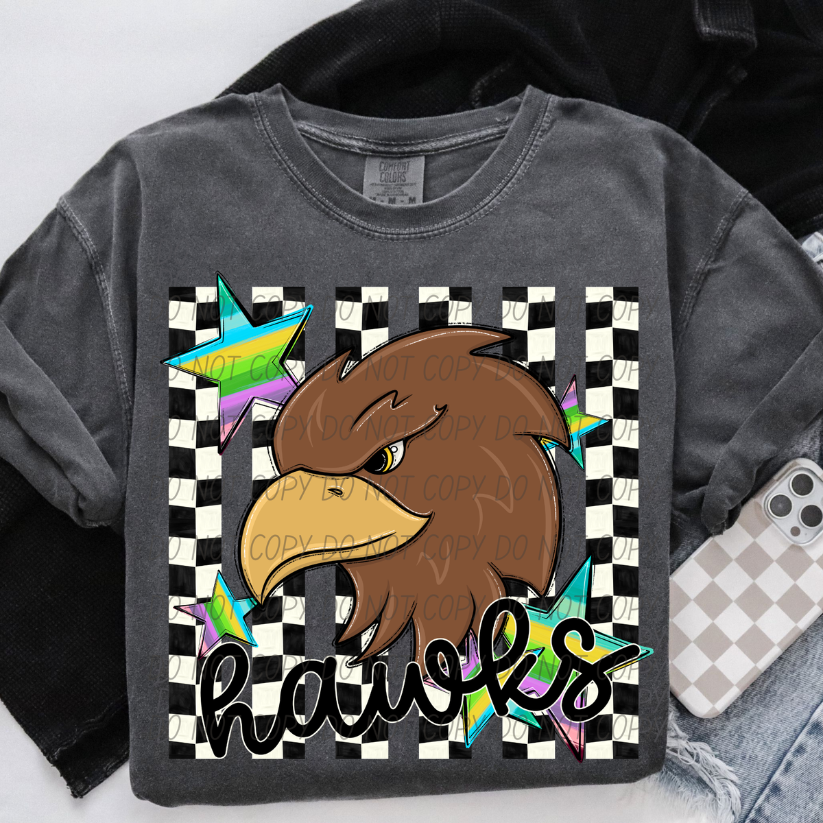 Hawks checker strips (City) DTF Transfer