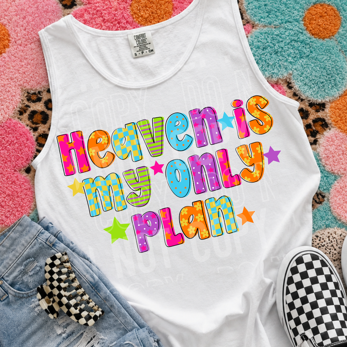 Heaven is my only plan COLORFUL (SBB) DTF Transfer