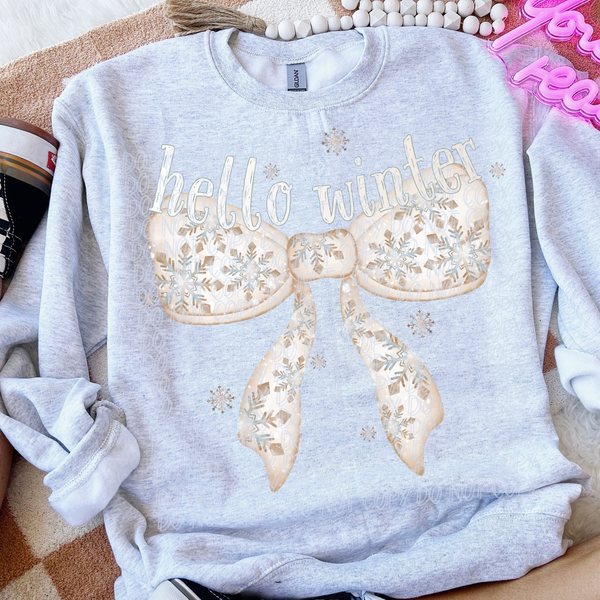 Hello winter bow (City) DTF Transfer