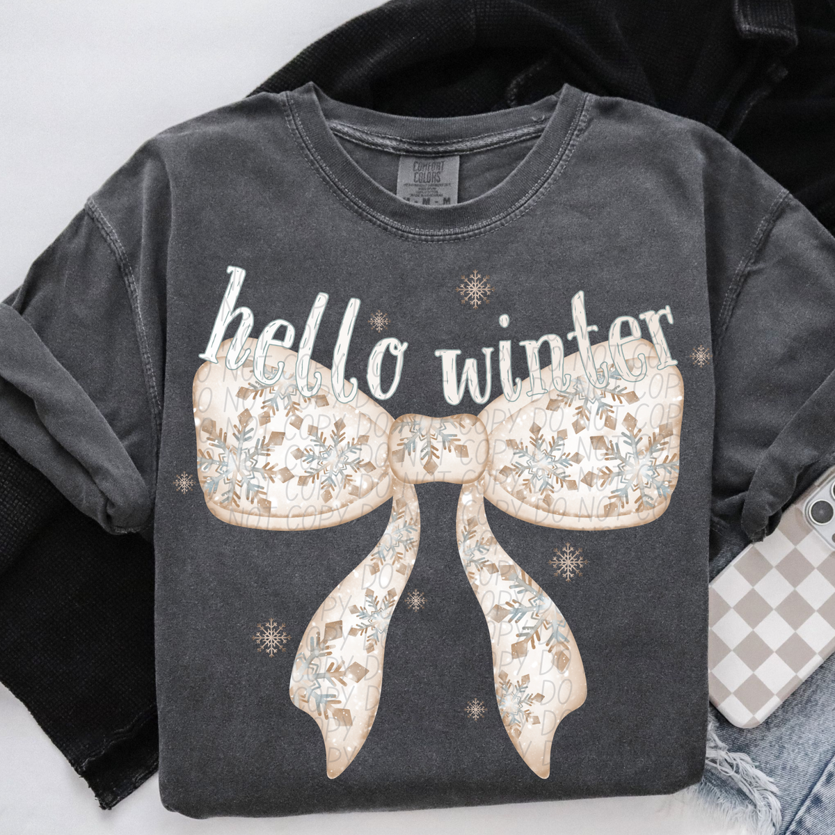 Hello winter bow (City) DTF Transfer