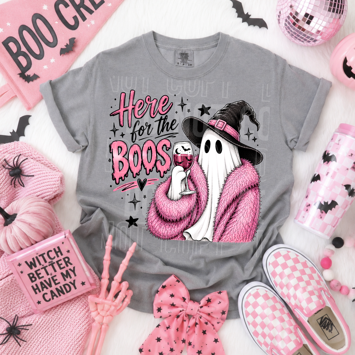 Here for the boos ghost in witches hat (SBB) DTF Transfer