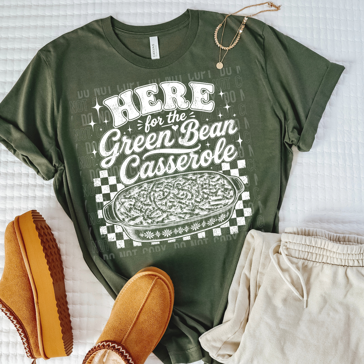 Here for the green bean casserole WHITE (SBB) DTF Transfer