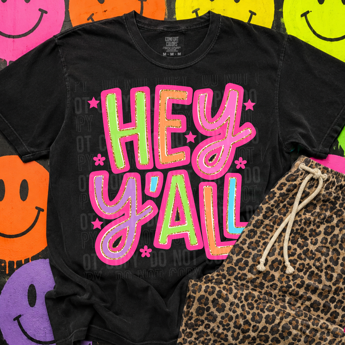 Hey y'all neon (SBB) DTF Transfer