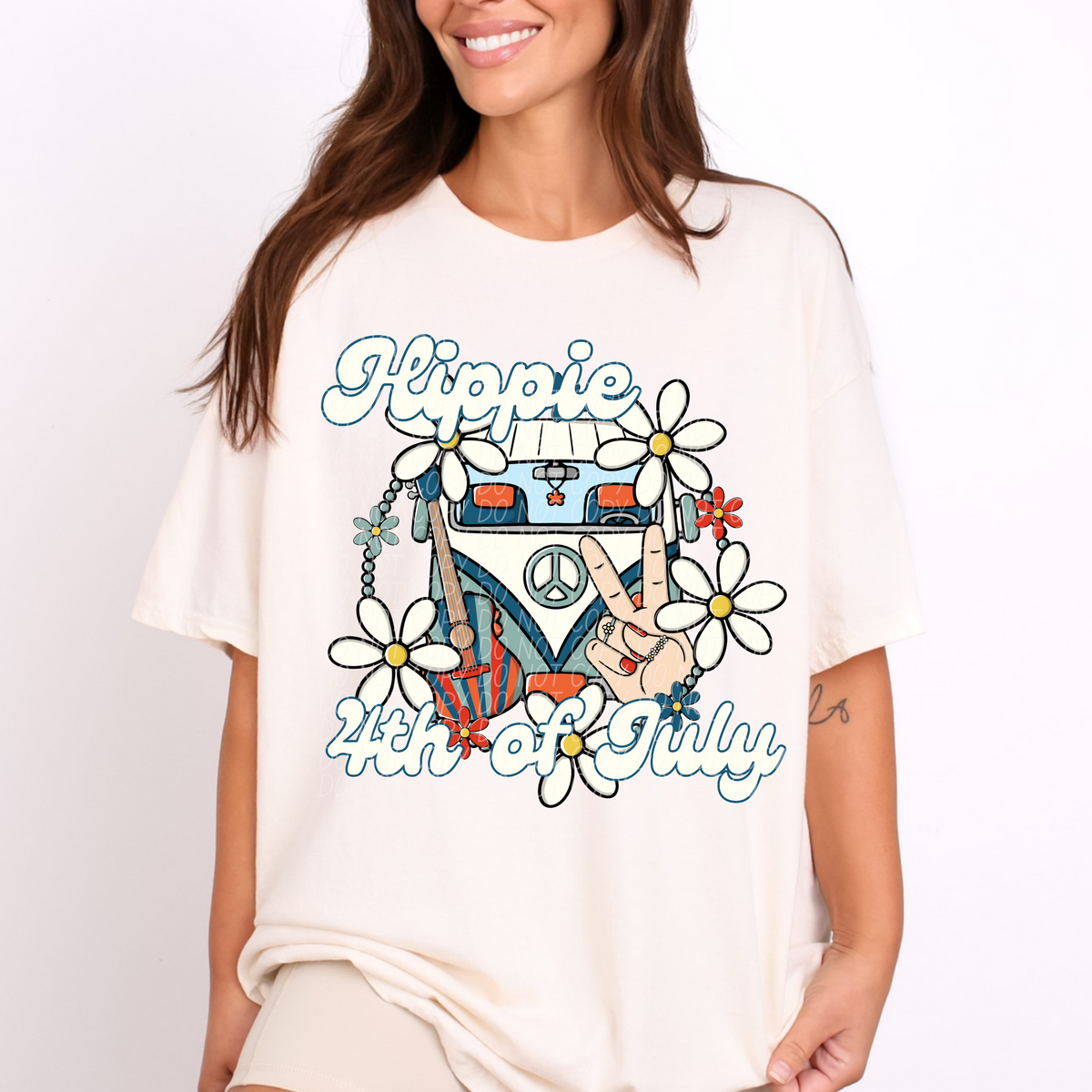 Hippie 4th of July Bus (CITY) DTF transfer