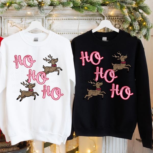 HOHOHO Reindeer (CITY)DTF Transfer