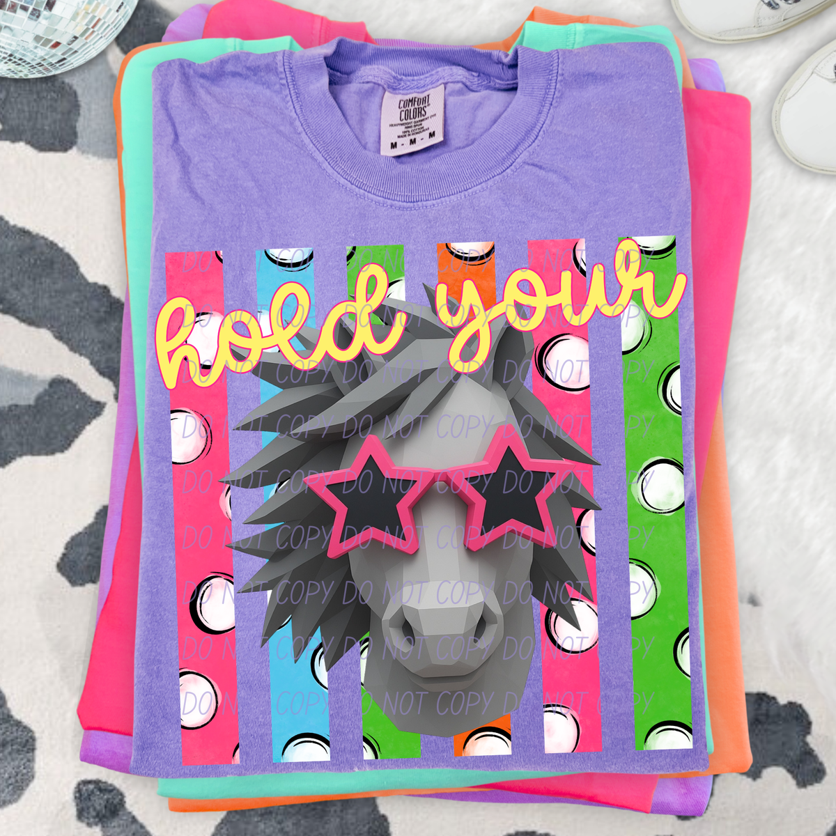 Hold your horses grey horse (City) DTF transfer