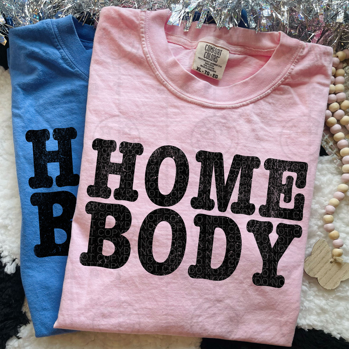 Homebody BLACK stacked (HW) DTF Transfer