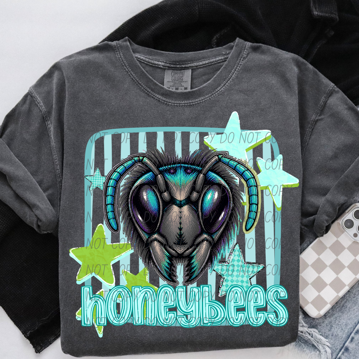 Honeybees stars stripes and school spirt (City) DTF Transfer