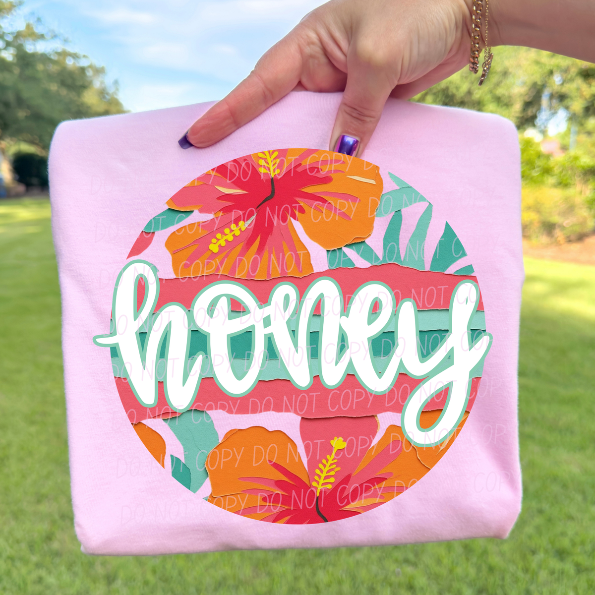 honey tropical circle (city) DTF Transfer