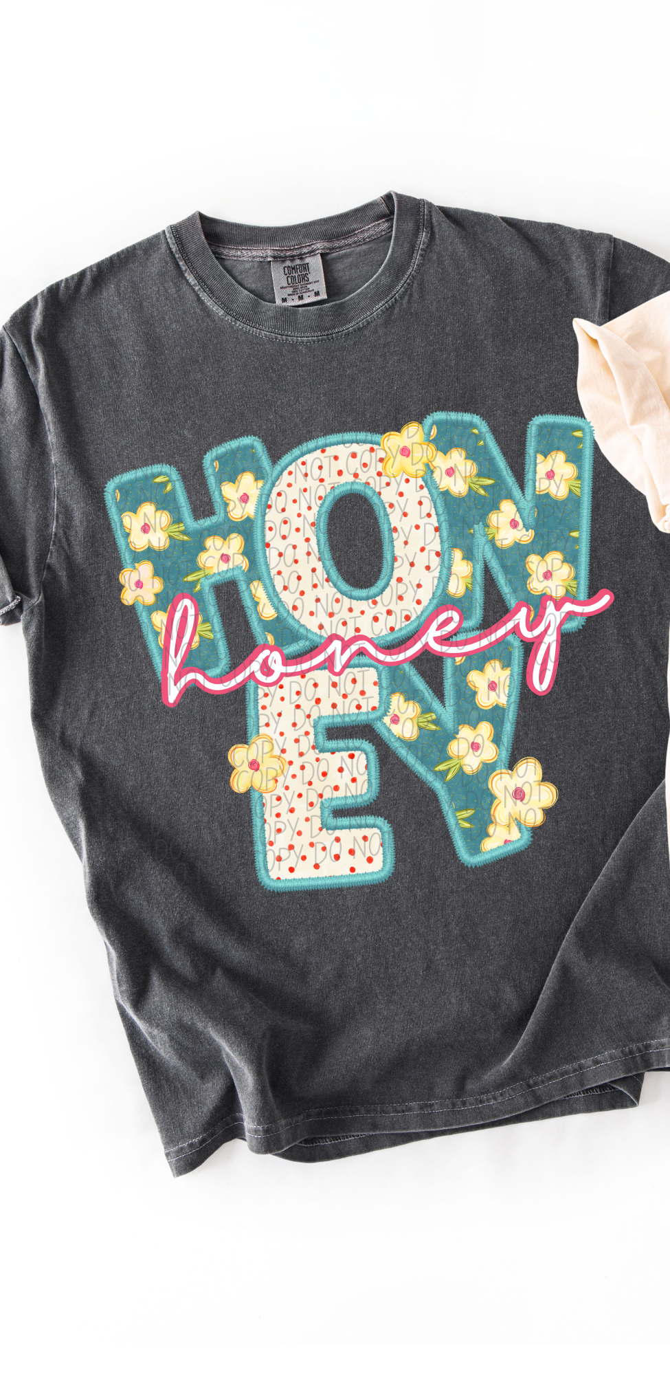Honey Vintage Name with Pink Font (City) DTF Transfer