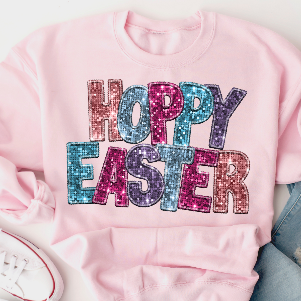Hoppy easter pink purple blue (CITY) 24282 DTF transfer
