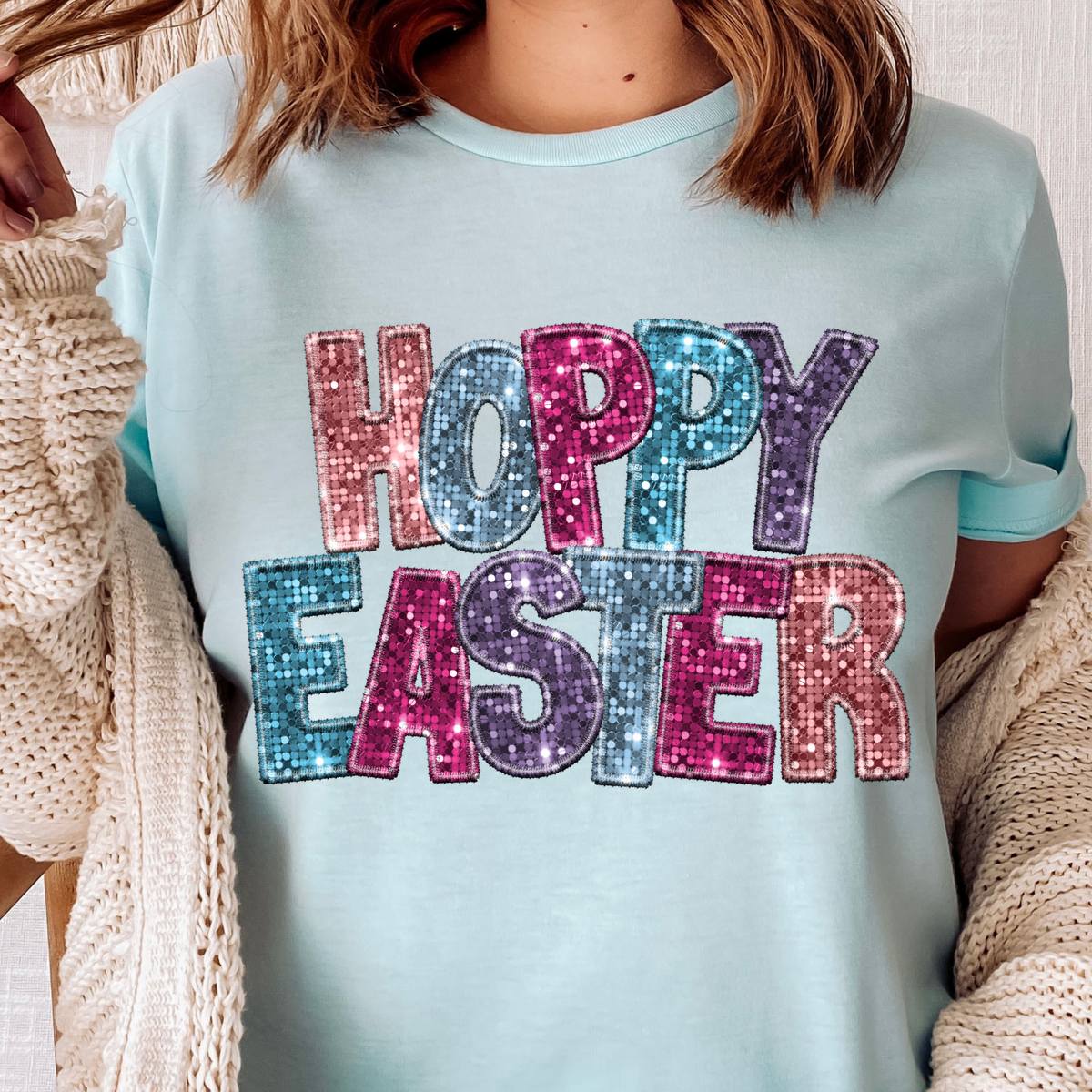 Hoppy easter pink purple blue (CITY) 24282 DTF transfer