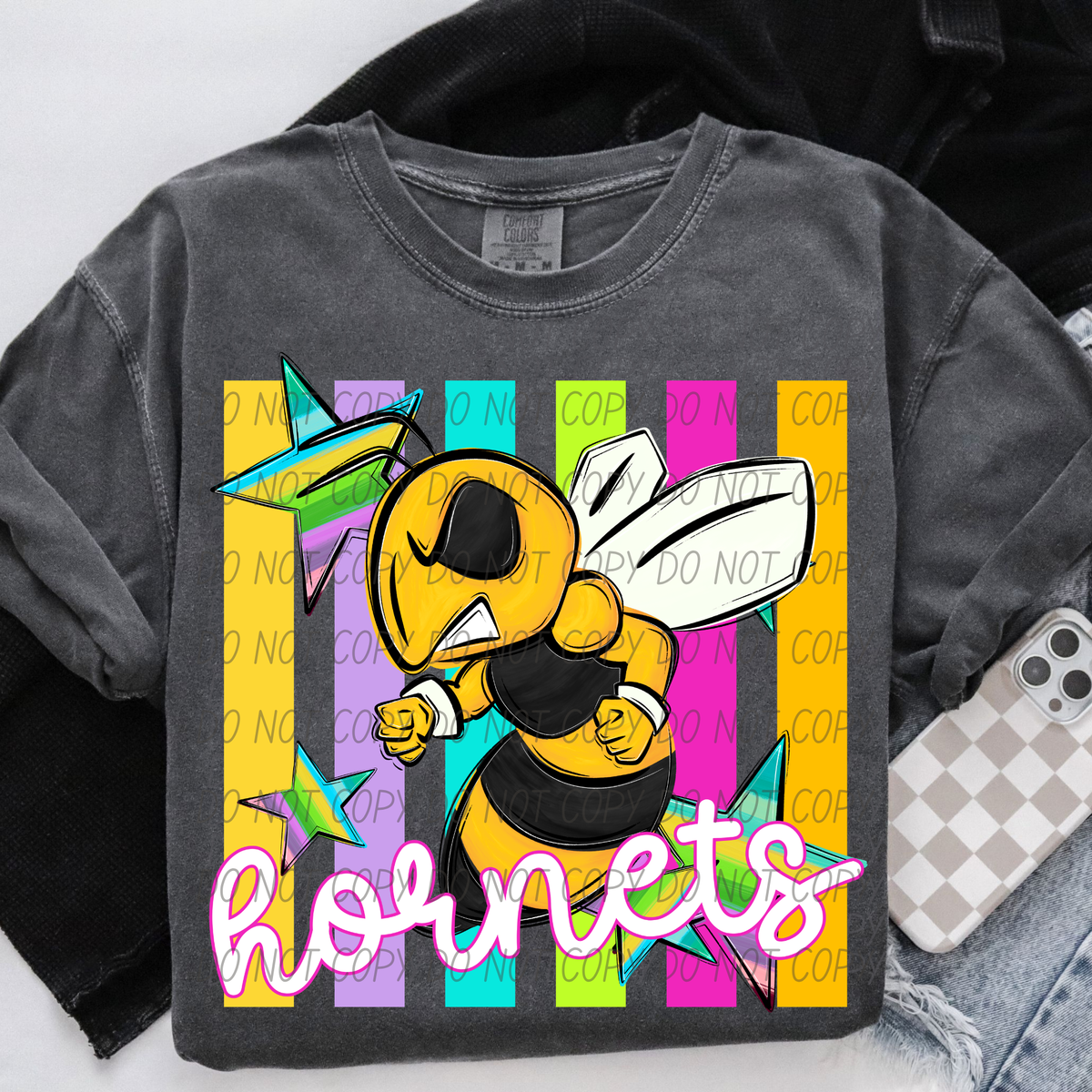 Hornets neon strips (City) DTF Transfer