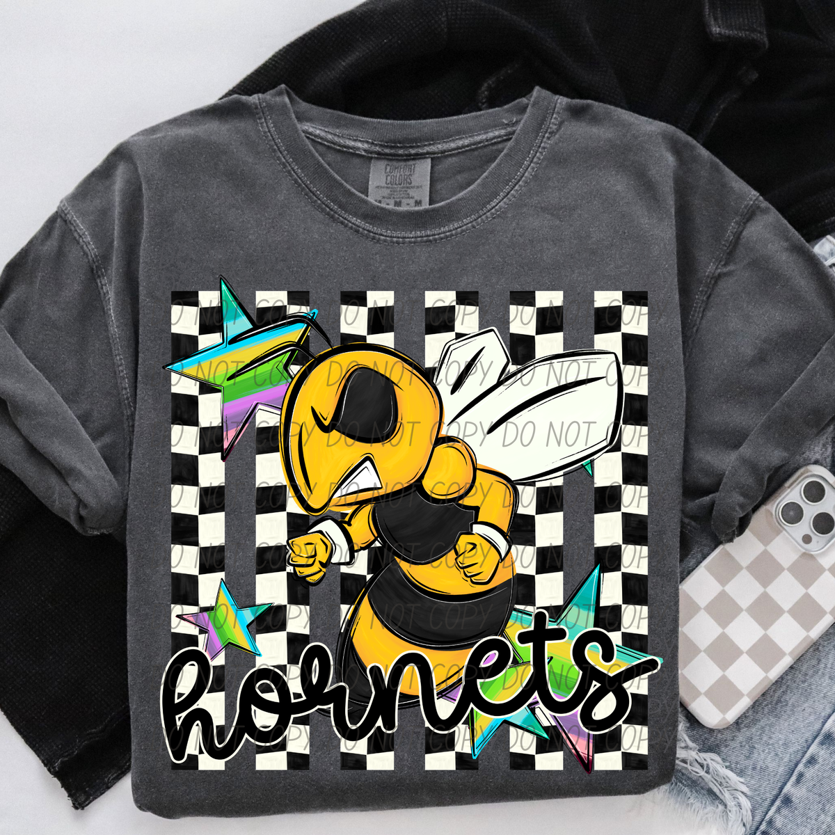 Hornets checker strips (City) DTF Transfer
