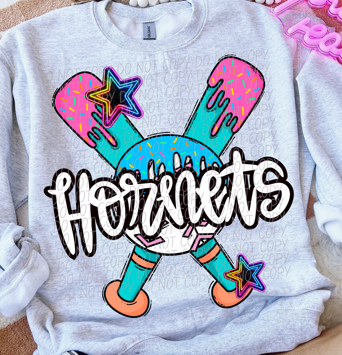 Dripping baseball Hornets (CITY) DTF transfer