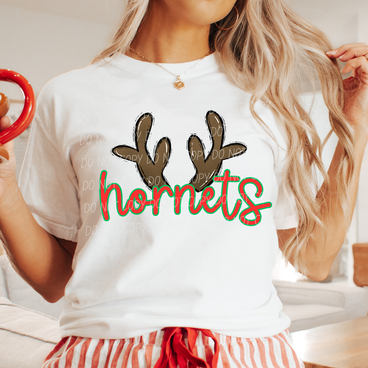 Hornets with reindeer antler (city) DTF Transfer