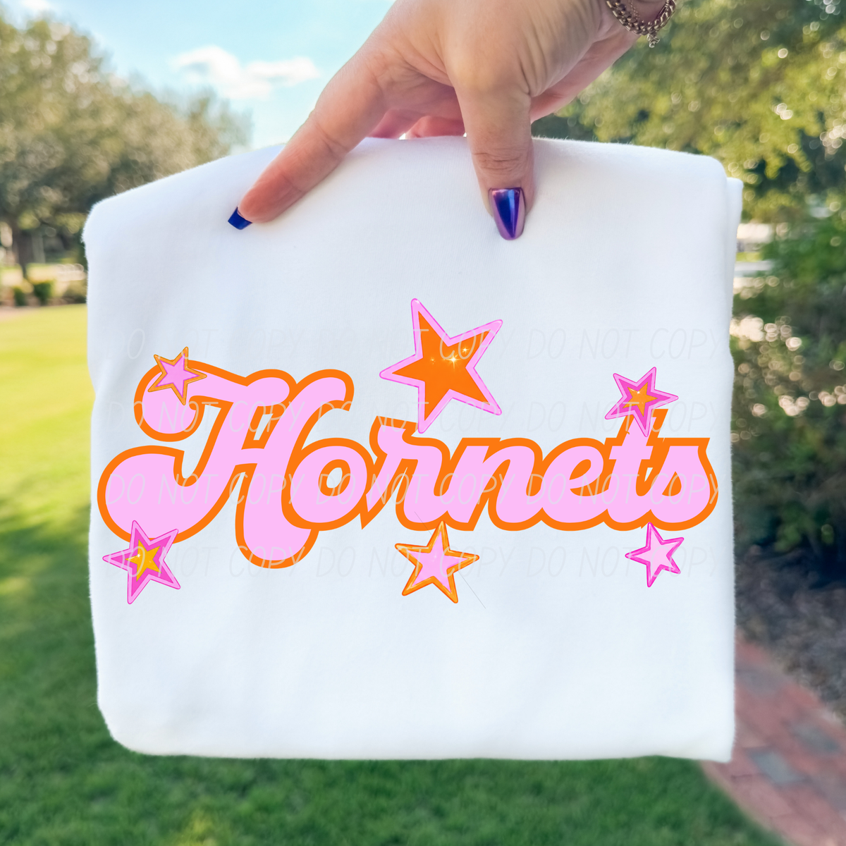 hornets pink orange stars (city) DTF transfer