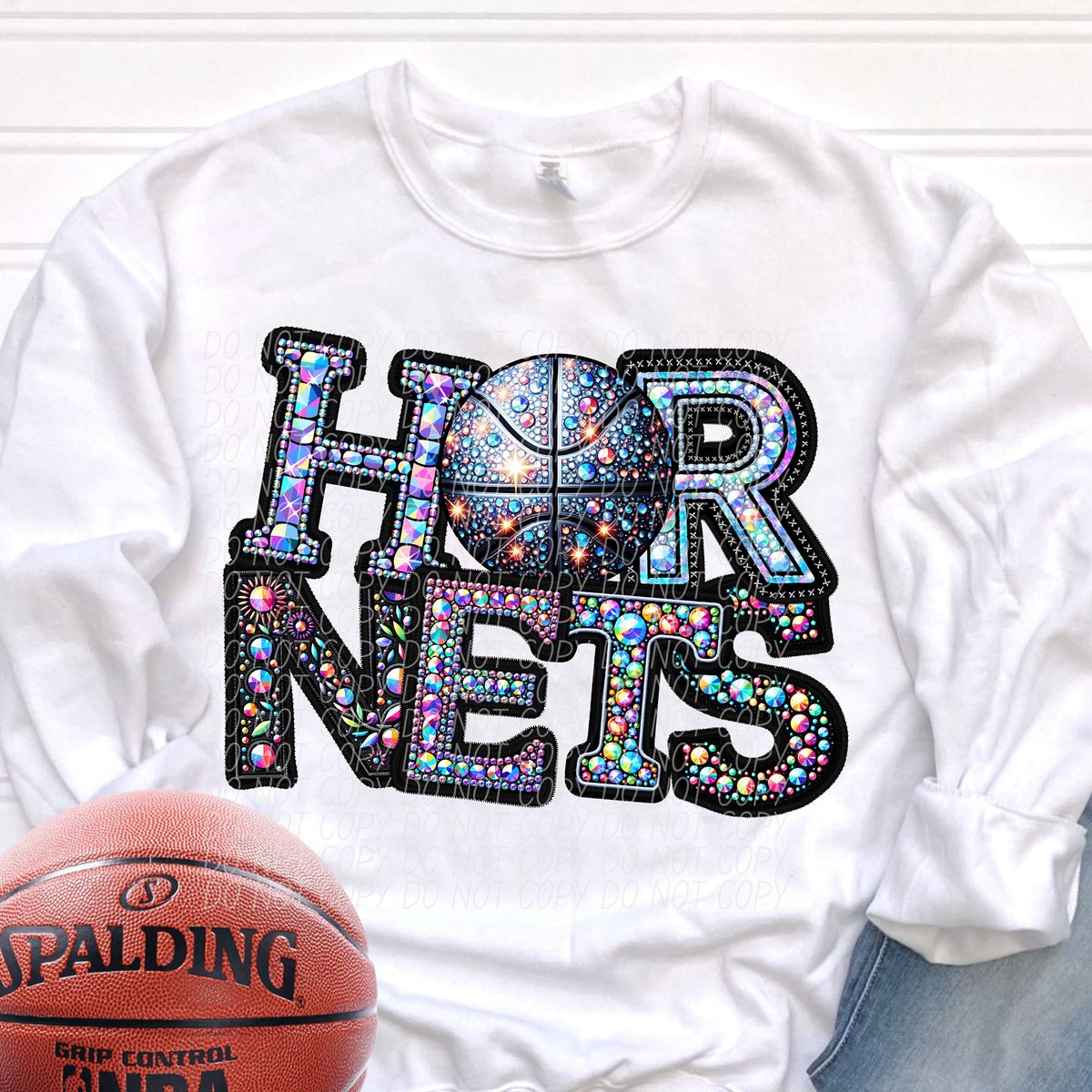 Hornets Basketball Rhinestone (CITY) 66539 DTF transfer