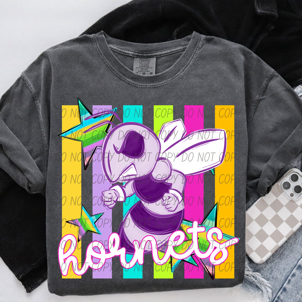 Hornets purple neon (City) DTF Transfer