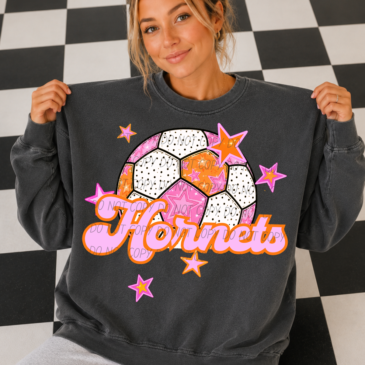 Hornets pink soccer (City) DTF transfer