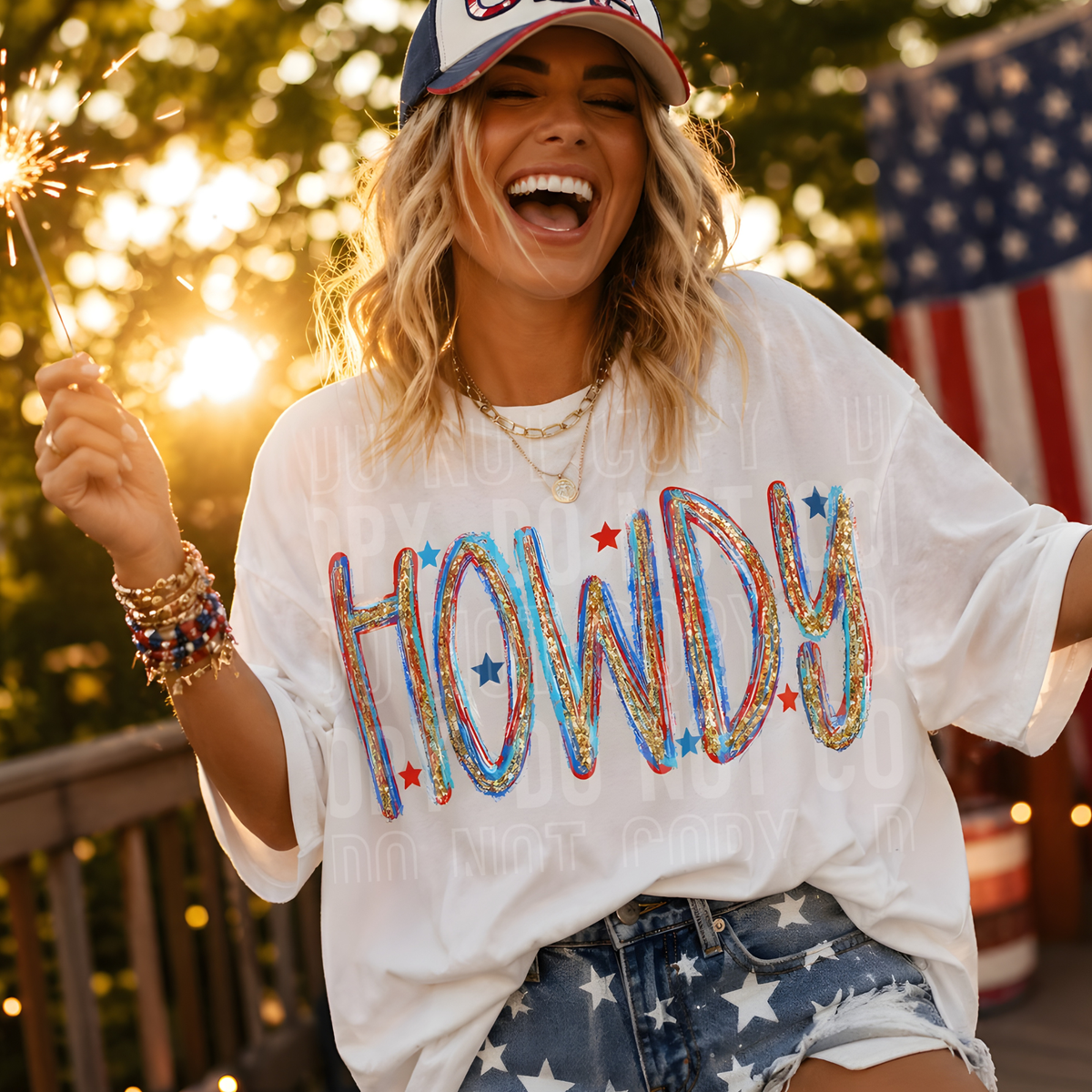 Howdy glitter (SBB) DTF transfer