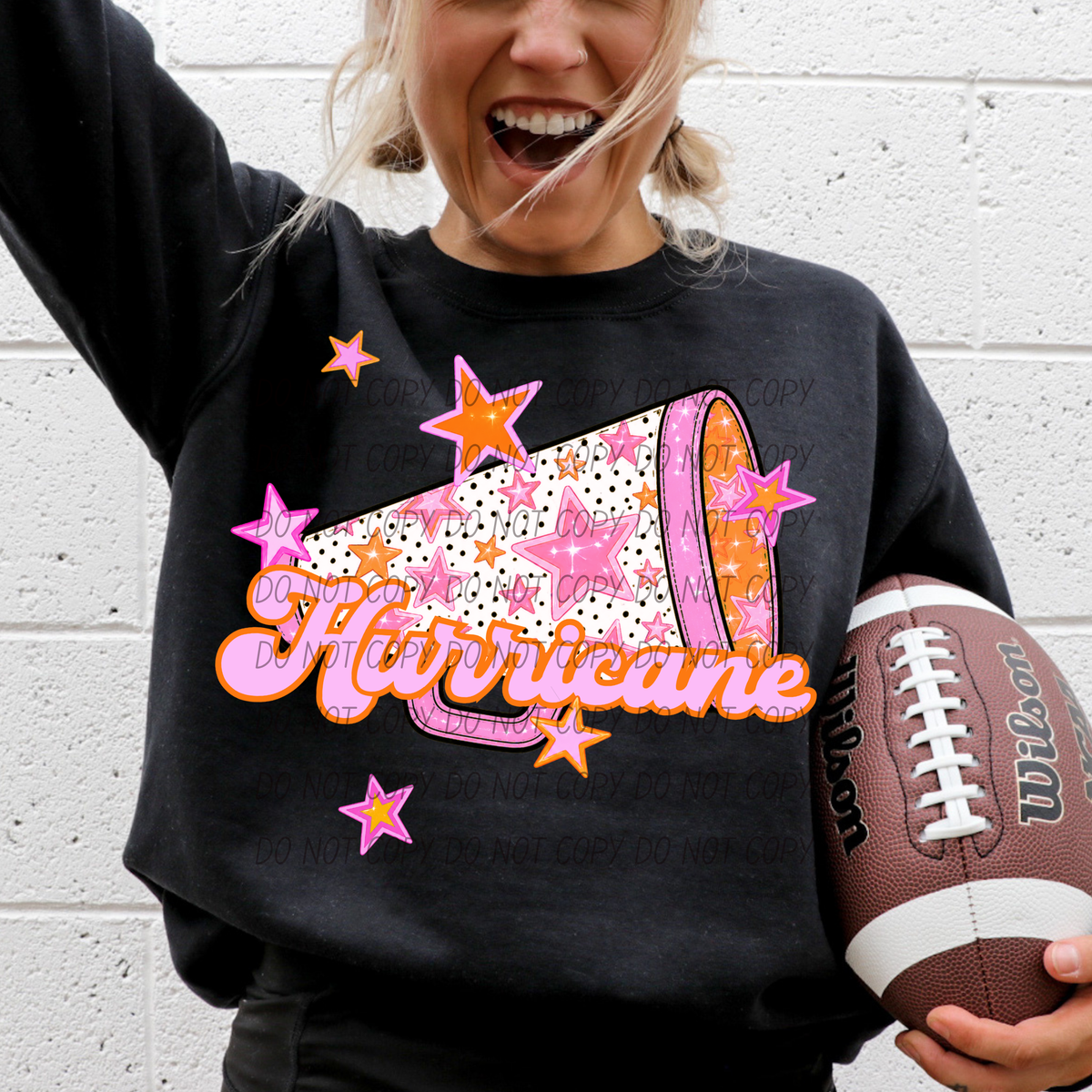 Hurricane pink cheer (city) DTF transfer