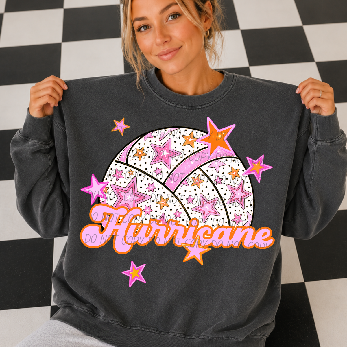 hurricanes pink volleyball (city) DTF transfer
