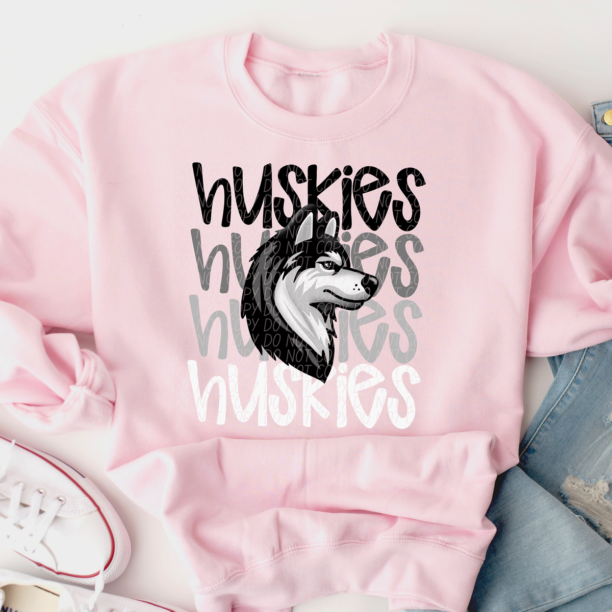Huskies Word Stacked (CITY) 57448 DTF transfer